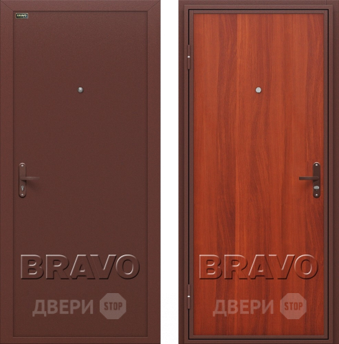 Входная металлическая Дверь Bravo Инсайд эконом (Внутреннее открывание) в Луховицах