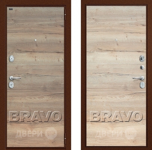 Входная металлическая Дверь Groff Т3-300 Tobacco Oak/Natural Oak в Луховицах