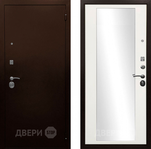 Дверь Ратибор Рим 3К зеркало Белый матовый в Луховицах