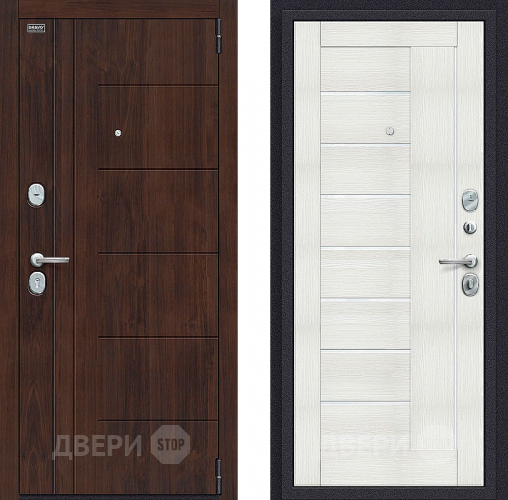 Входная металлическая Дверь Bravo Оптим Модерн Bianco Veralinga в Луховицах