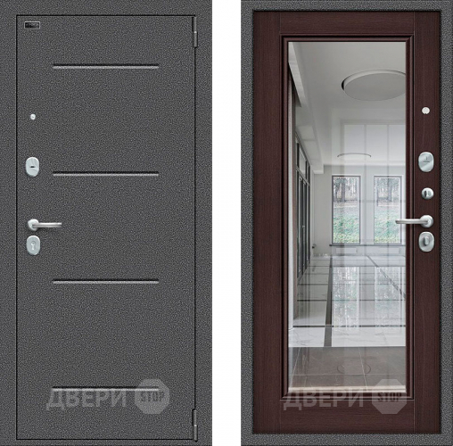 Дверь Bravo Porta S-2 104/П61 с зеркалом венге в Луховицах