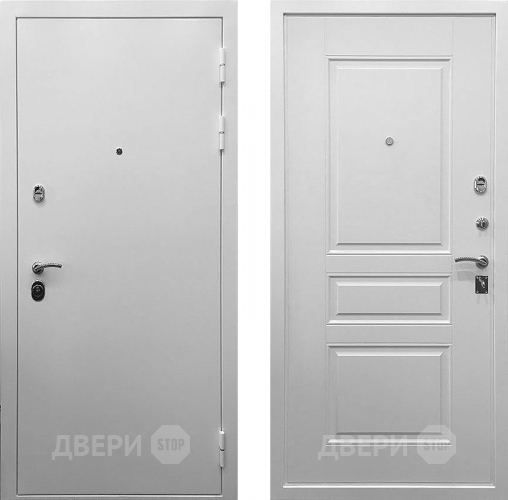 Входная металлическая Дверь Ратибор Бланко 3К Белый матовый в Луховицах