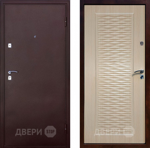 Входная металлическая Дверь СТОП Волна Беленый дуб в Луховицах