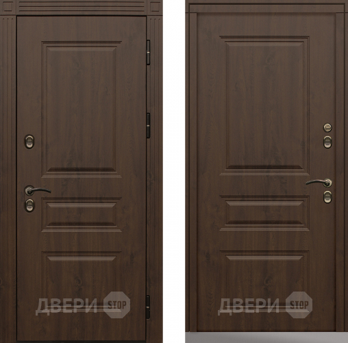 Входная металлическая Дверь Сибирь Термо-Премиум темный дуб в Луховицах