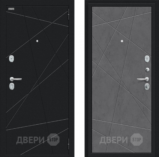Дверь Bravo Граффити-5 Букле черное/Slate Art в Луховицах