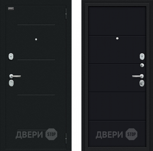 Входная металлическая Дверь Bravo Граффити-1 Букле черное/Total Black в Луховицах