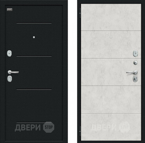 Входная металлическая Дверь внутреннего открывания Bravo Граффити-1 Инсайд Букле черное/Look Art в Луховицах
