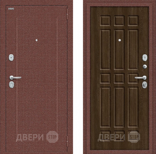 Входная металлическая Дверь Bravo Любо Мини Антик медный/Dark Barnwood в Луховицах