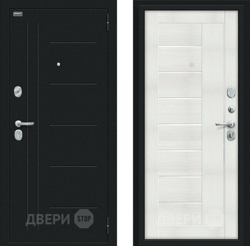 Дверь Bravo Проф Букле черное/Bianco Veralinga в Луховицах