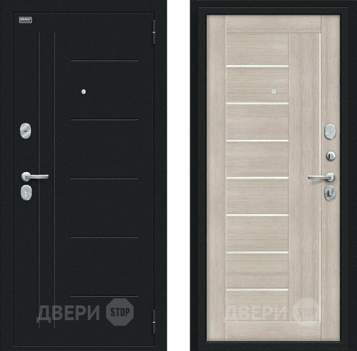Входная металлическая Дверь Bravo Проф Букле черное/Cappuccino Veralinga в Луховицах