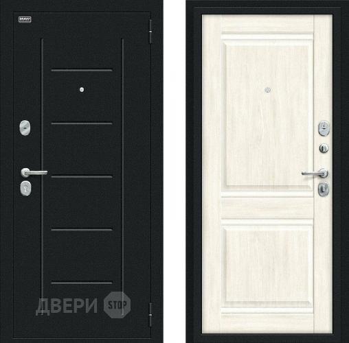 Входная металлическая Дверь Bravo Некст Kale Букле черное/Nordic Oak в Луховицах