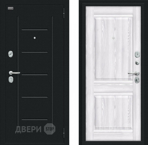 Дверь Bravo Некст Kale Букле черное/Riviera Ice в Луховицах