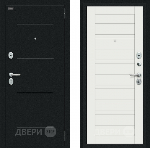 Дверь Bravo Сити Kale Букле черное/Off-white в Луховицах