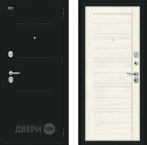 Дверь Bravo Сити Kale Букле черное/Nordic Oak в Луховицах