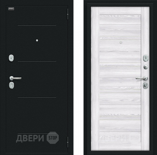 Дверь Bravo Сити Kale Букле черное/Riviera Ice в Луховицах