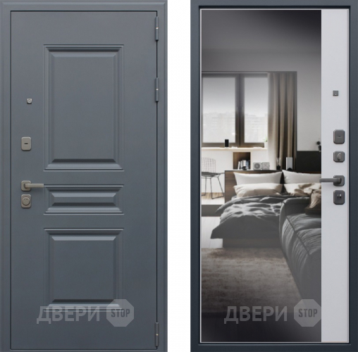 Входная металлическая Дверь АСД Барселона с зеркалом в Луховицах