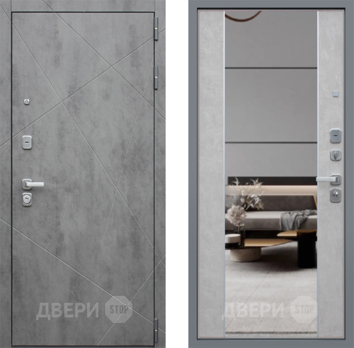 Дверь АСД Дуэт-Б с зеркалом  в Луховицах