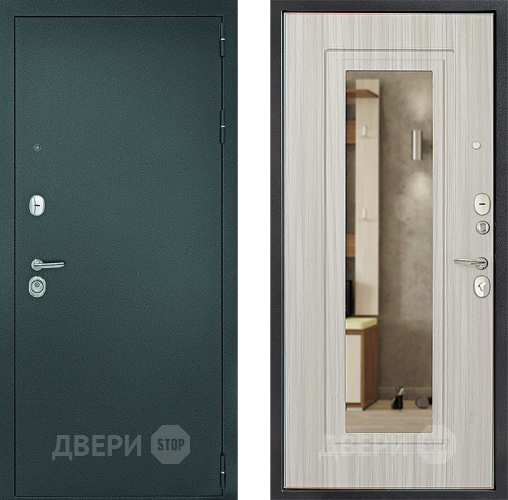 Входная металлическая Дверь Дверной Континент Рубикон Серебро Зеркало Сандал в Луховицах
