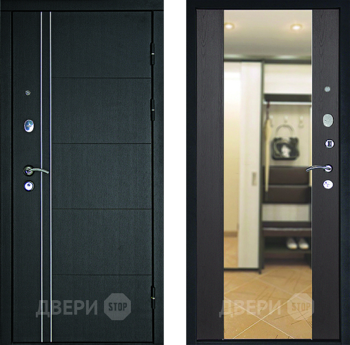 Входная металлическая Дверь Дверной Континент Тепло - Люкс Зеркало Венге в Луховицах