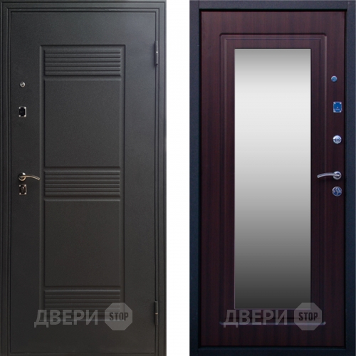 Входная металлическая Дверь СТОП ЗЕРКАЛО Венге в Луховицах