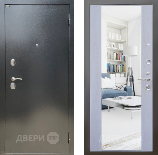 Дверь Шелтер (SHELTER) Стандарт 12 с зеркалом Дуб филадельфия крем в Луховицах