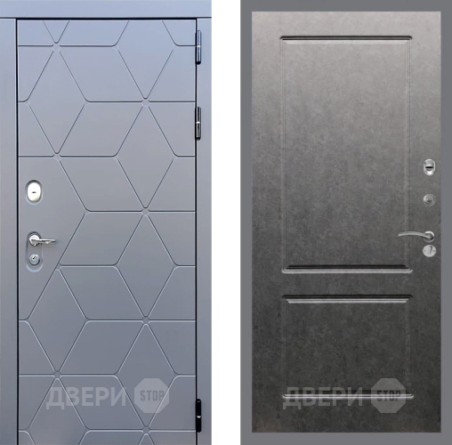Дверь Стоп КОСМО ФЛ-117 Штукатурка графит в Луховицах