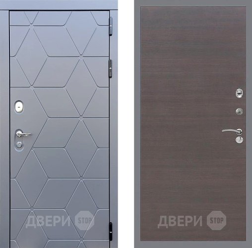 Входная металлическая Дверь Стоп КОСМО Гладкая венге поперечный в Луховицах