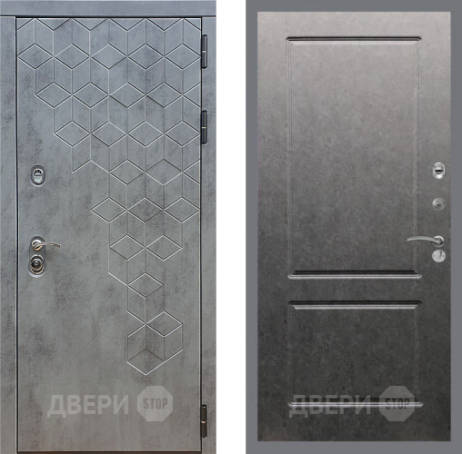 Входная металлическая Дверь Стоп БЕТОН ФЛ-117 Штукатурка графит в Луховицах