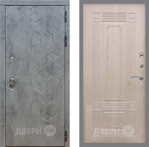 Входная металлическая Дверь Стоп БЕТОН ФЛ-2 Беленый дуб в Луховицах