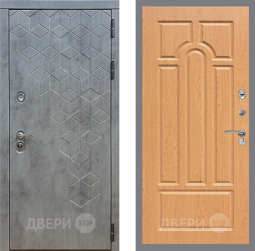 Входная металлическая Дверь Стоп БЕТОН ФЛ-58 Дуб в Луховицах
