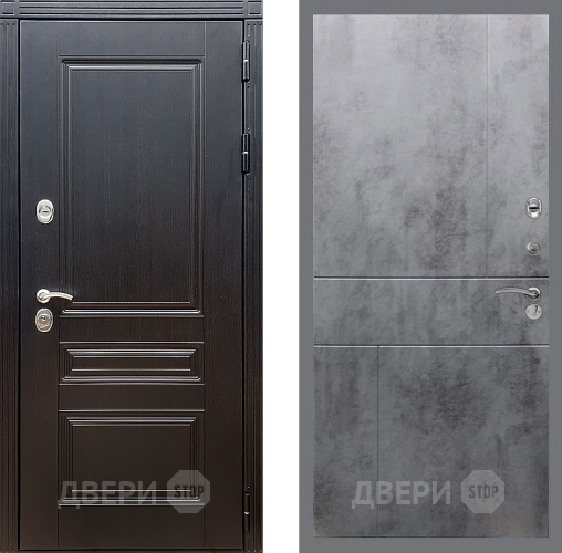 Входная металлическая Дверь Стоп МЕГАПОЛИС ФЛ-290 Бетон темный в Луховицах