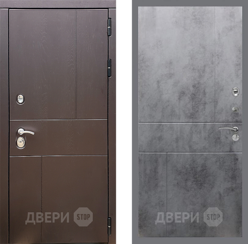 Входная металлическая Дверь Стоп УРБАН ФЛ-290 Бетон темный в Луховицах