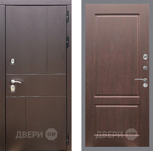 Входная металлическая Дверь Стоп УРБАН ФЛ-117 Орех премиум в Луховицах