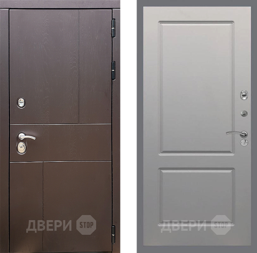 Входная металлическая Дверь Стоп УРБАН ФЛ-117 Грей софт в Луховицах