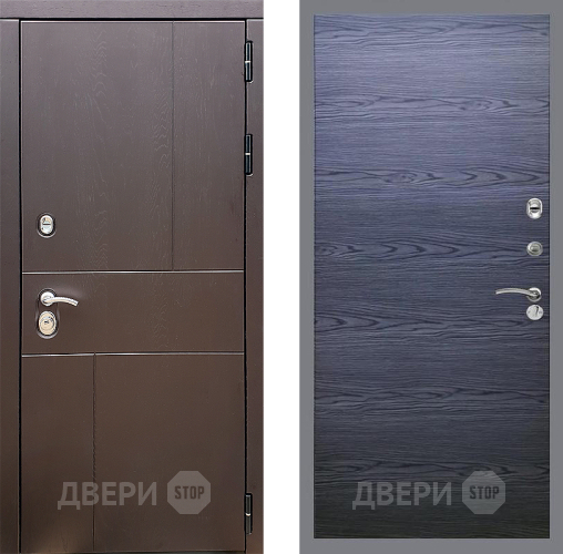 Дверь Стоп УРБАН Гладкая Дуб тангенальный черный в Луховицах