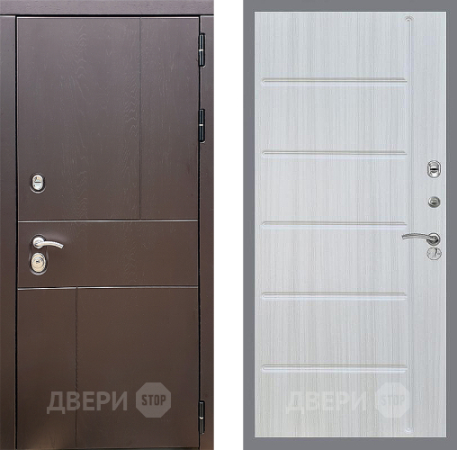 Входная металлическая Дверь Стоп УРБАН ФЛ-102 Сандал белый в Луховицах