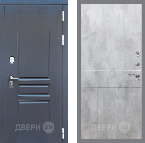 Входная металлическая Дверь Стоп ПЛАТИНУМ ФЛ-290 Бетон светлый в Луховицах