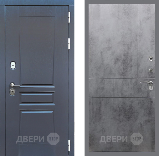 Входная металлическая Дверь Стоп ПЛАТИНУМ ФЛ-290 Бетон темный в Луховицах