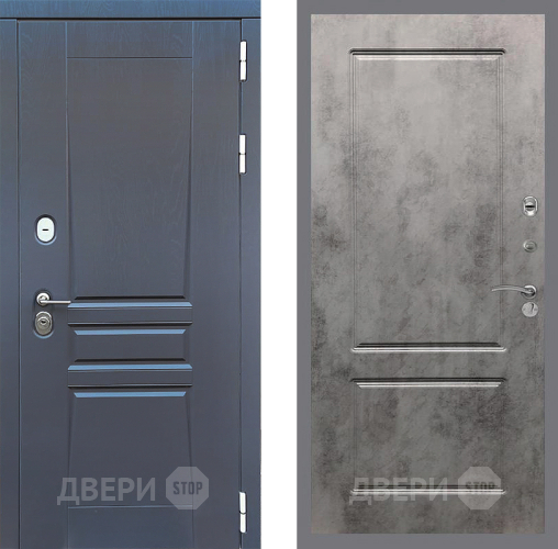 Входная металлическая Дверь Стоп ПЛАТИНУМ ФЛ-117 Бетон темный в Луховицах