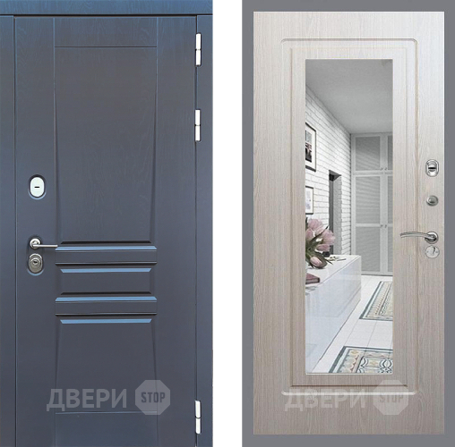 Дверь Стоп ПЛАТИНУМ Зеркало ФЛ-120 Беленый дуб в Луховицах