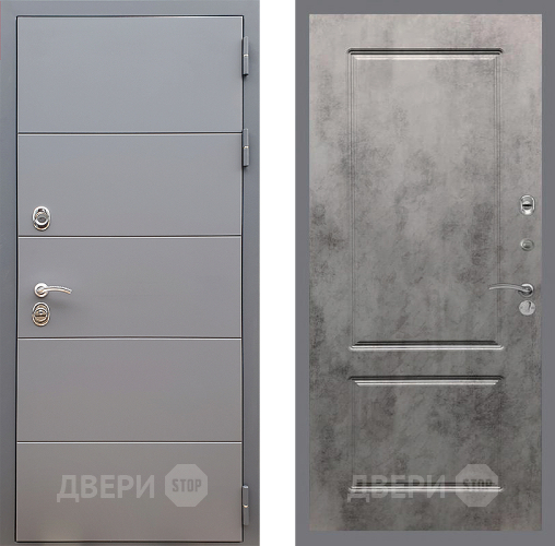 Дверь Стоп АРТ ГРАФИТ ФЛ-117 Бетон темный в Луховицах