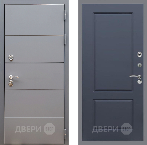 Входная металлическая Дверь Стоп АРТ ГРАФИТ ФЛ-117 Силк титан в Луховицах
