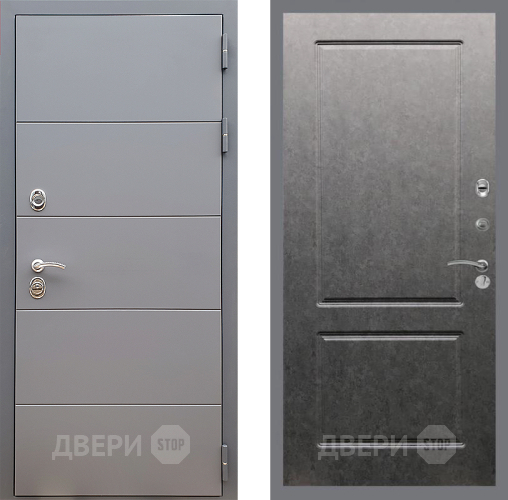 Дверь Стоп АРТ ГРАФИТ ФЛ-117 Штукатурка графит в Луховицах