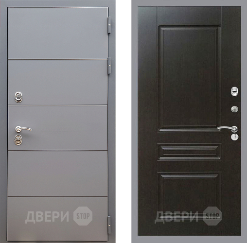 Входная металлическая Дверь Стоп АРТ ГРАФИТ ФЛ-243 Венге в Луховицах
