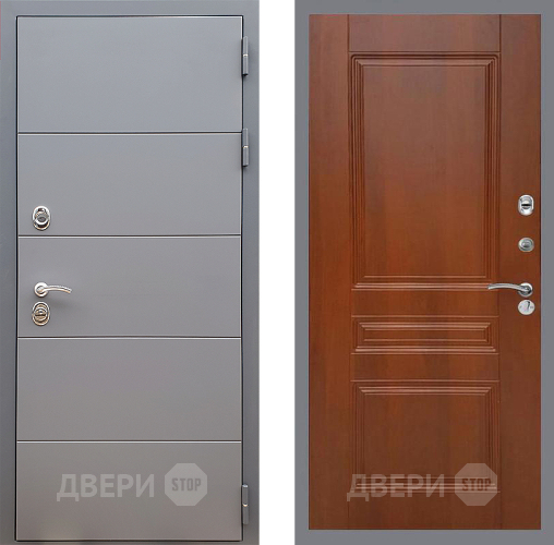 Входная металлическая Дверь Стоп АРТ ГРАФИТ ФЛ-243 Итальянский орех в Луховицах
