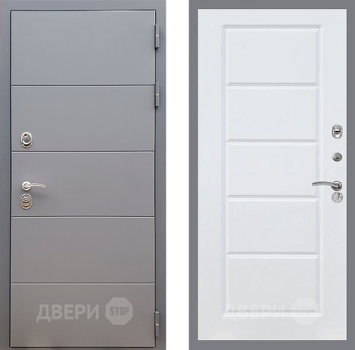 Входная металлическая Дверь Стоп АРТ ГРАФИТ ФЛ-39 Силк Сноу в Луховицах