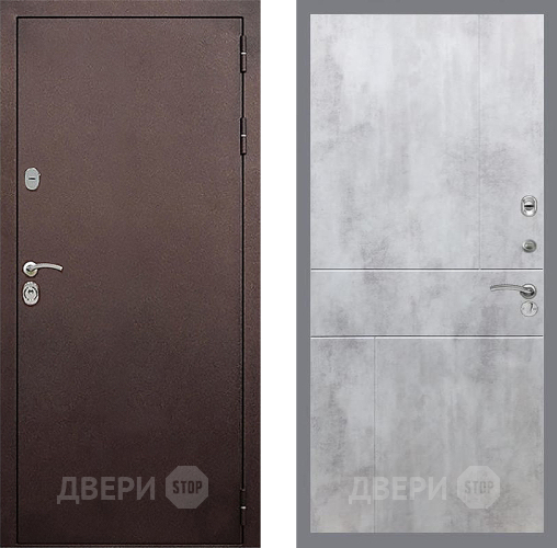 Дверь Стоп КЛАССИК Медь ФЛ-290 Бетон светлый в Луховицах