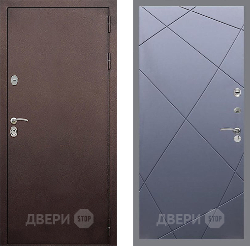 Входная металлическая Дверь Стоп КЛАССИК Медь ФЛ-291 Силк титан в Луховицах