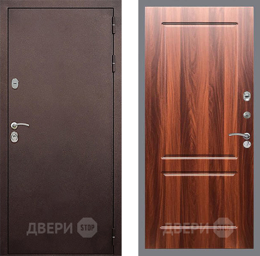 Входная металлическая Дверь Стоп КЛАССИК Медь ФЛ-117 Итальянский орех в Луховицах