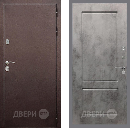 Дверь Стоп КЛАССИК Медь ФЛ-117 Бетон темный в Луховицах
